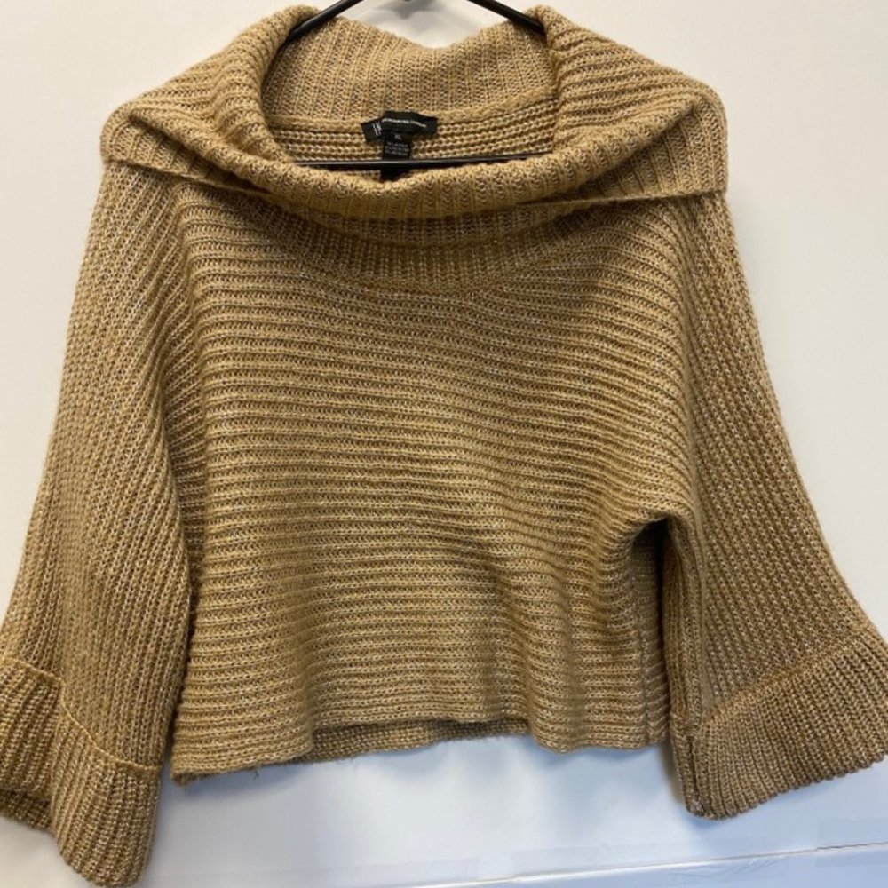 International Concepts INC Women's Knit Crochet Blouse - Tan